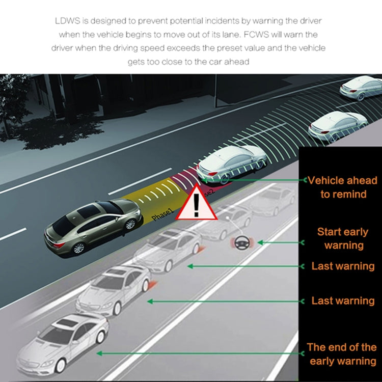 4 inch HD Video Recording HD Display Car Recorder with Separate F2.0 Camera, 12MP 170 Degrees Wide-angle/ Rear View Loop Recording/ G-Sensor Recording/ WDR Full HD/ Front Camera 1080P/ Rear Camera 720P/ Support 32G TF Card - Car DVRs by PMC TechLife | Online Shopping South Africa | PMC TechLife | Buy Now Pay Later Mobicred