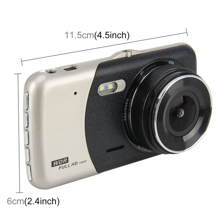 4 inch HD Video Recording HD Display Car Recorder with Separate F2.0 Camera, 12MP 170 Degrees Wide-angle/ Rear View Loop Recording/ G-Sensor Recording/ WDR Full HD/ Front Camera 1080P/ Rear Camera 720P/ Support 32G TF Card - Car DVRs by PMC TechLife | Online Shopping South Africa | PMC TechLife | Buy Now Pay Later Mobicred