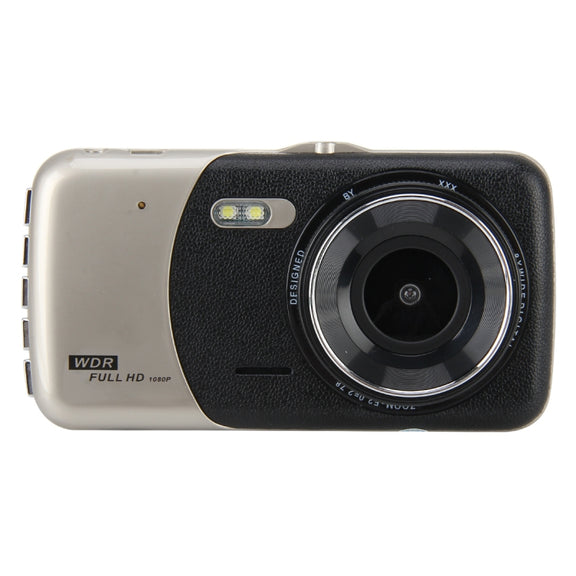 4 inch HD Video Recording HD Display Car Recorder with Separate F2.0 Camera, 12MP 170 Degrees Wide-angle/ Rear View Loop Recording/ G-Sensor Recording/ WDR Full HD/ Front Camera 1080P/ Rear Camera 720P/ Support 32G TF Card