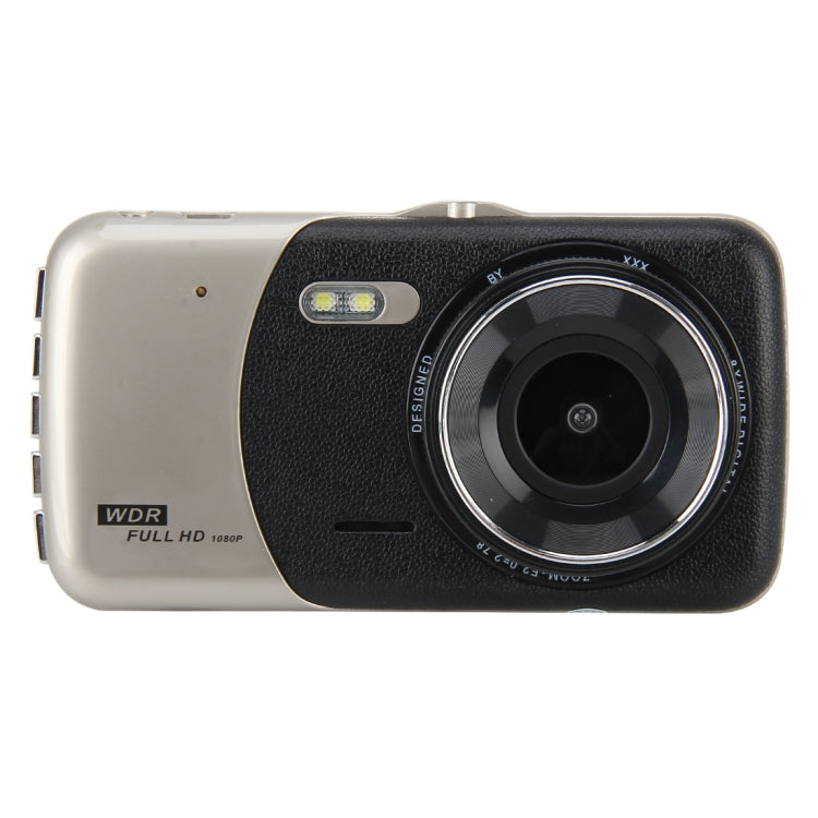 4 inch HD Video Recording HD Display Car Recorder with Separate F2.0 Camera, 12MP 170 Degrees Wide-angle/ Rear View Loop Recording/ G-Sensor Recording/ WDR Full HD/ Front Camera 1080P/ Rear Camera 720P/ Support 32G TF Card