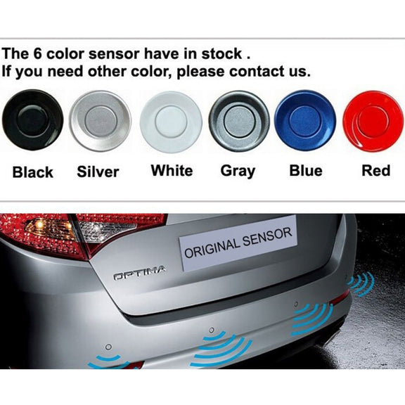 PZ-303-W Car Parking Reversing Buzzer and LED Monitor Parking Alarm Assistance System with 4 Rear Radar