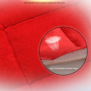 3 PCS / Set  Warm Car Seat Cover Cushion Five Seats Universal Two Front Row Seat Covers and One Back Row Seat Cover Car Non-slip Chair Pad Warm Car Mats No Back Plush Cushion(Red)