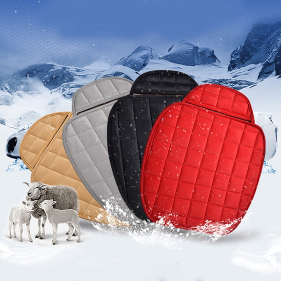 3 PCS / Set  Warm Car Seat Cover Cushion Five Seats Universal Two Front Row Seat Covers and One Back Row Seat Cover Car Non-slip Chair Pad Warm Car Mats No Back Plush Cushion(Red)