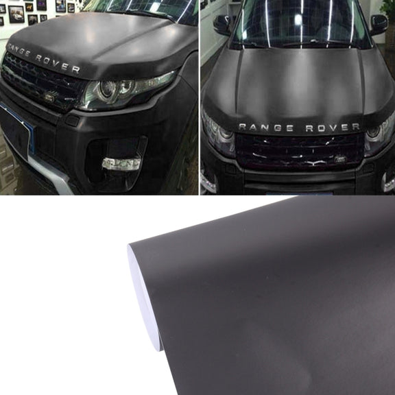 5m * 0.5m Ice Blue Metallic Matte Icy Ice Car Decal Wrap Auto Wrapping Vehicle Sticker Motorcycle Sheet Tint Vinyl Air Bubble Free(Black)