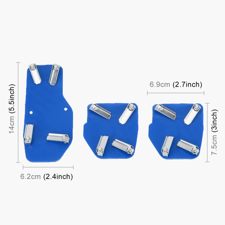 CS-321 3 in 1 Non-Slip Manual Car Truck Pedals Foot Brake Pad Cover Set (Blue) - Foot Pedal by PMC TechLife | Online Shopping South Africa | PMC TechLife | Buy Now Pay Later Mobicred