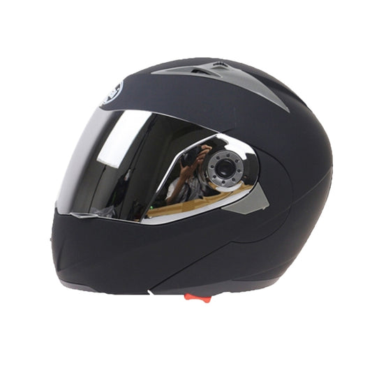 JIEKAI 105 Full Face Helmet Electromobile Motorcycle Double Lens Protective Helmet, Size: M (Matte Black+Silver) - free shipping - PMC Jewellery - Order now!