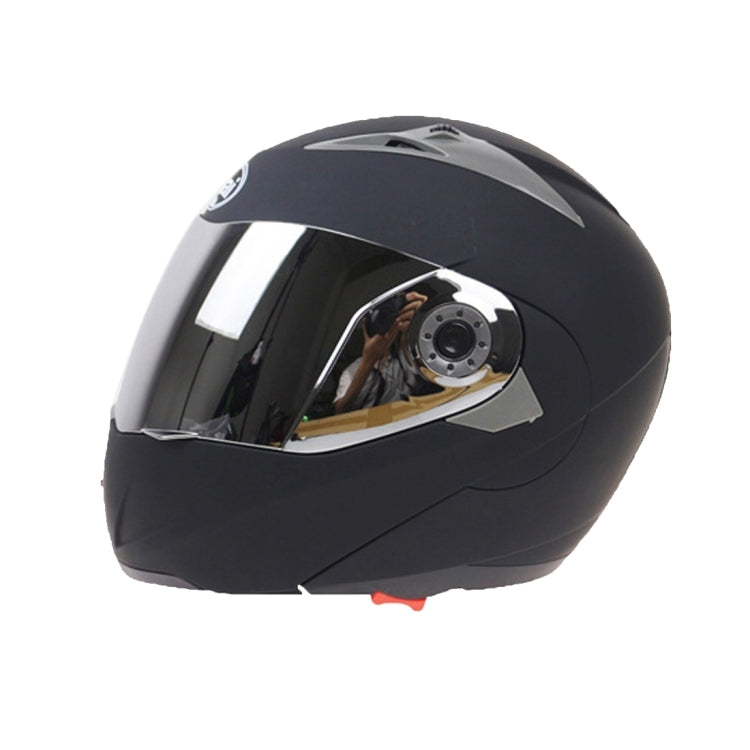 JIEKAI 105 Full Face Helmet Electromobile Motorcycle Double Lens Protective Helmet, Size: M (Matte Black+Silver) - free shipping - PMC Jewellery - Order now!
