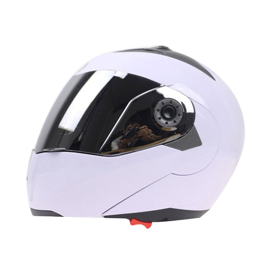JIEKAI 105 Full Face Helmet Electromobile Motorcycle Double Lens Protective Helmet, Size: XL (White+Silver) - free shipping - PMC Jewellery - Order now!