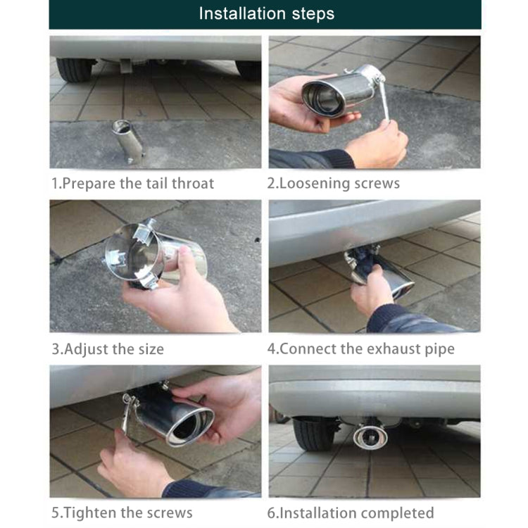 2 PCS Car Styling Stainless Steel Exhaust Tail Muffler Tip Pipe for VW Volkswagen 1.8T/2T Swept Volume, Audi A1/A3/A4L/Q3/Q5(Blue) - Exhaust Pipes by PMC TechLife | Online Shopping South Africa | PMC TechLife | Buy Now Pay Later Mobicred