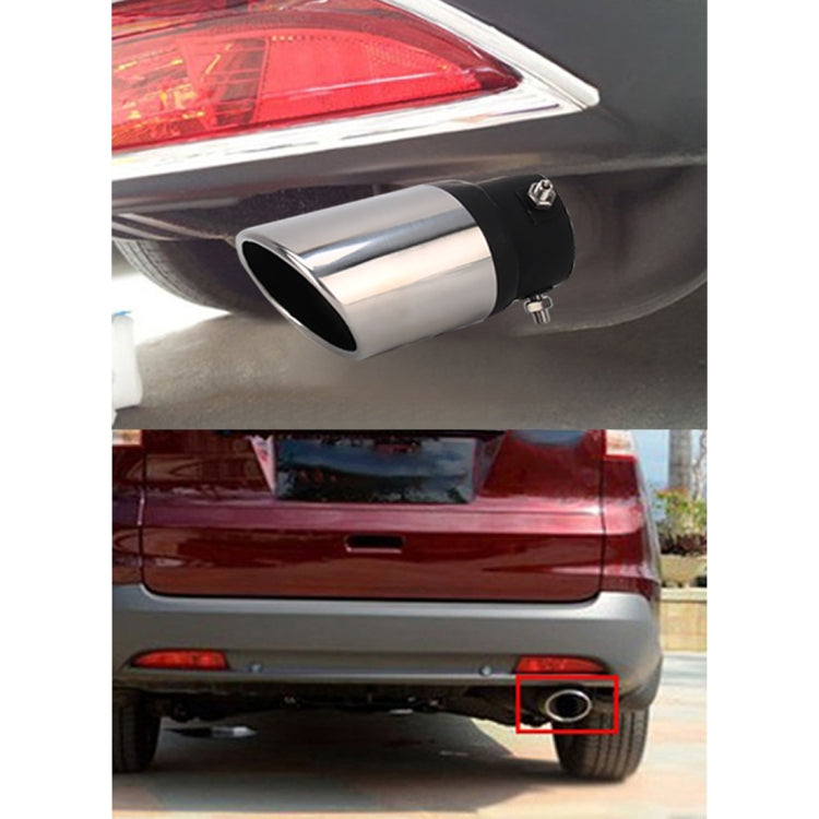 Universal Car Styling Stainless Steel Straight Bolt-on Exhaust Tail Muffler Tip Pipe with Mesh(Black) - Exhaust Pipes by PMC TechLife | Online Shopping South Africa | PMC TechLife | Buy Now Pay Later Mobicred
