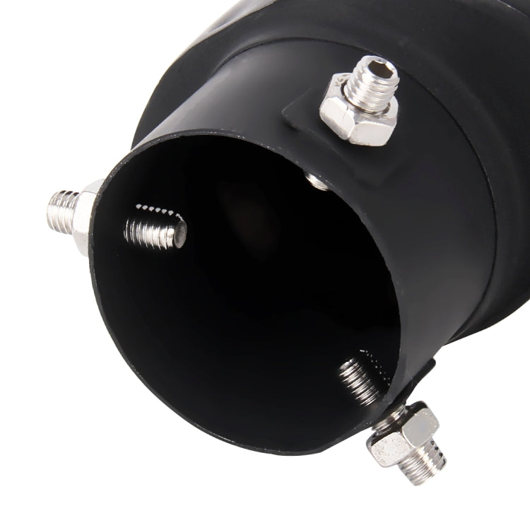 Universal Car Styling Stainless Steel Straight Double Outlets Exhaust Tail Muffler Tip Pipe(Black) - Exhaust Pipes by PMC TechLife | Online Shopping South Africa | PMC TechLife | Buy Now Pay Later Mobicred