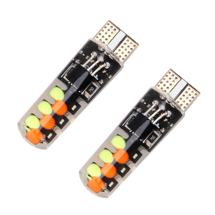 2 PCS W5W 194 T10 Multi Colors COB 12 SMD RGB LED Bulbs with Remote Control Wedge Side Lights License Plate Lamp, DC 12V - free shipping - PMC TechLife - Order now!