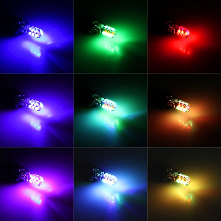 2 PCS W5W 194 T10 Multi Colors COB 12 SMD RGB LED Bulbs with Remote Control Wedge Side Lights License Plate Lamp, DC 12V - free shipping - PMC TechLife - Order now!