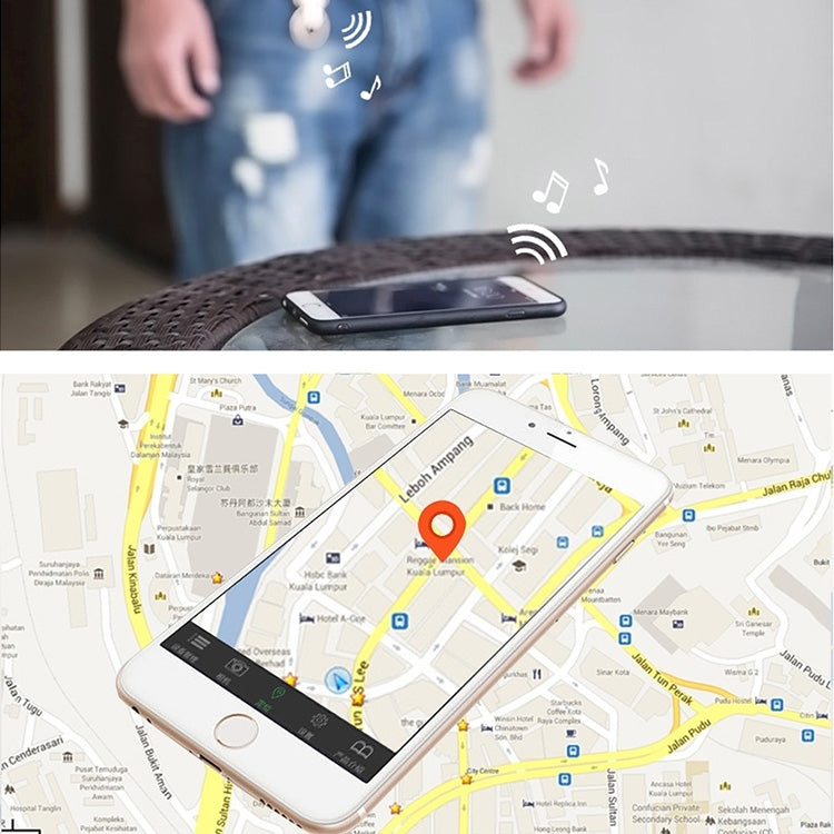 R2 Smart Wireless Bluetooth V4.0 Tracker Finder Key Buckle Anti- lost Alarm Locator Tracker(White) - Anti-lost Alarm by PMC Jewellery | Online Shopping South Africa | PMC Jewellery | Buy Now Pay Later Mobicred