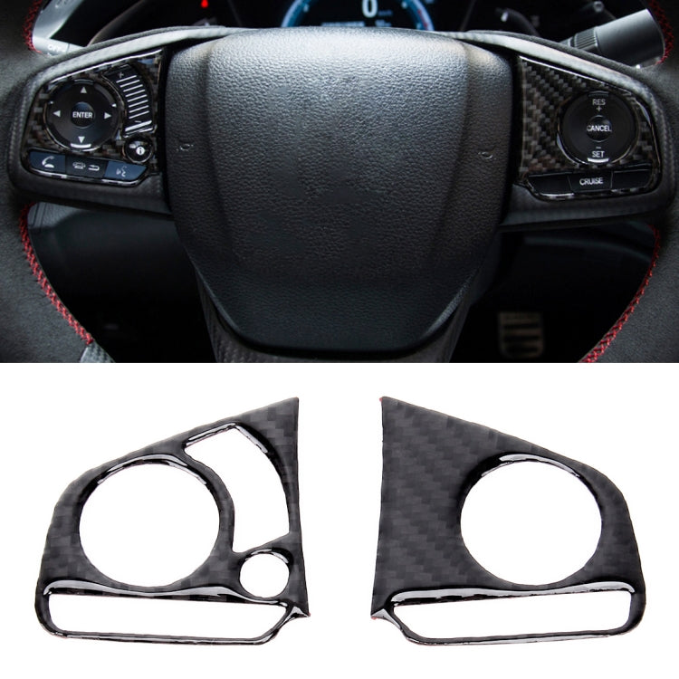 2 in 1 Carbon Fiber Steering Wheel Button Trim Interior DIY Sticker for Honda Civic 10th Gen(Deluxe) - Car Interior Mouldings by PMC TechLife | Online Shopping South Africa | PMC TechLife