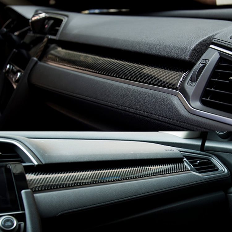 3 in 1 Carbon Fiber Central Control Gears Shift Panel Cover Trim Decals Decorative Sticker for Honda Civic 10th Gen 2016-2019, Left Driving - Car Interior Mouldings by PMC TechLife | Online Shopping South Africa | PMC TechLife | Buy Now Pay Later Mobicred