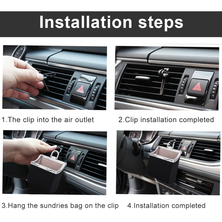 Universal Car Air Vent Mount Outlet Storage Box Case Bag Pouch Phone Holder - Car Drink Holders by PMC TechLife | Online Shopping South Africa | PMC TechLife | Buy Now Pay Later Mobicred