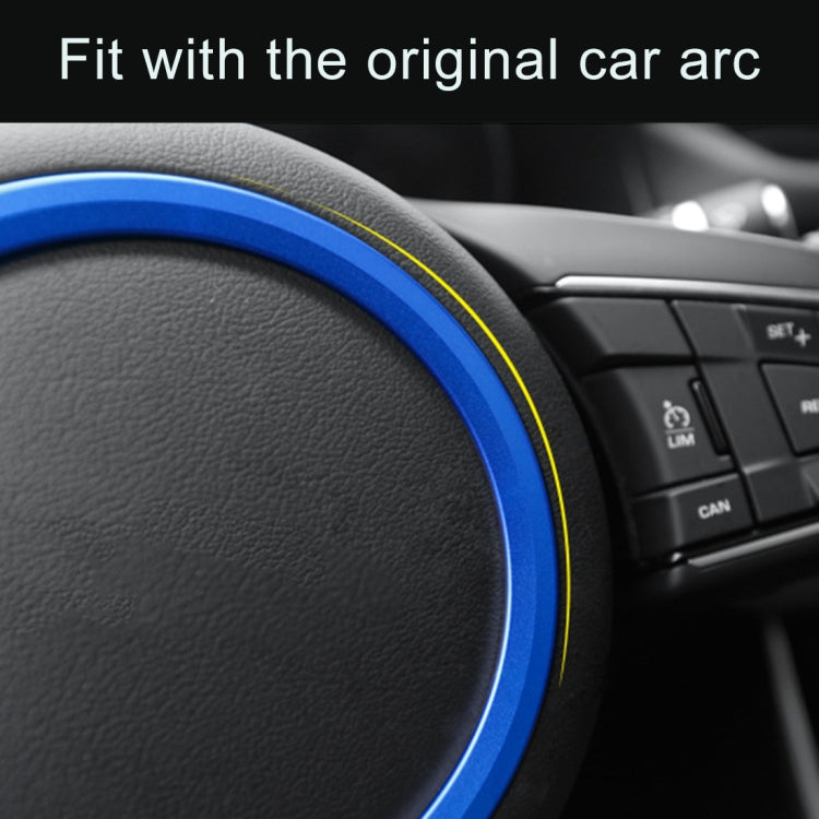 Car Auto Steering Wheel Aluminum Alloy Ring Cover Trim Sticker Decoration for Jaguar(Blue) - Decoration Rings by PMC Jewellery | Online Shopping South Africa | PMC Jewellery | Buy Now Pay Later Mobicred