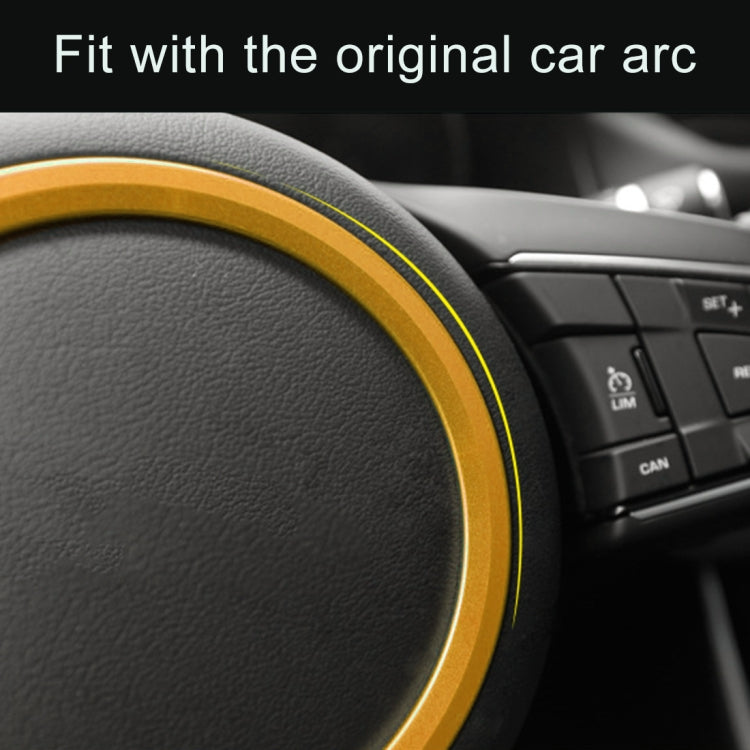 Car Auto Steering Wheel Aluminum Alloy Ring Cover Trim Sticker Decoration for Jaguar(Gold) - Decoration Rings by PMC Jewellery | Online Shopping South Africa | PMC Jewellery | Buy Now Pay Later Mobicred
