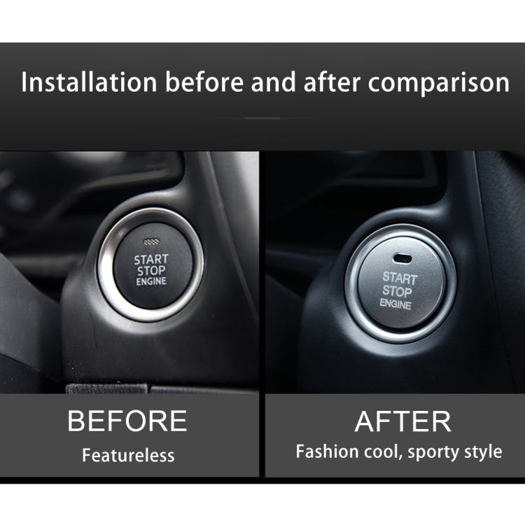 3D Aluminum Alloy Engine Start Stop Push Button Cover Trim Decorative Sticker for Mazda CX4 / CX5 / Axela / ATENZA(Blue) - Decoration Rings by PMC TechLife | Online Shopping South Africa | PMC TechLife