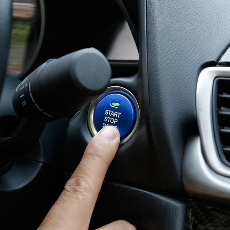 3D Aluminum Alloy Engine Start Stop Push Button Cover Trim Decorative Sticker for Mazda CX4 / CX5 / Axela / ATENZA(Blue) - Decoration Rings by PMC TechLife | Online Shopping South Africa | PMC TechLife