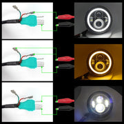 2 PCS 7 inch IP68 Water-resistant 6500K 75W LED Headlight Hi/Lo Beam Driving Lamp for Jeep Wrangler JK TJ LJ