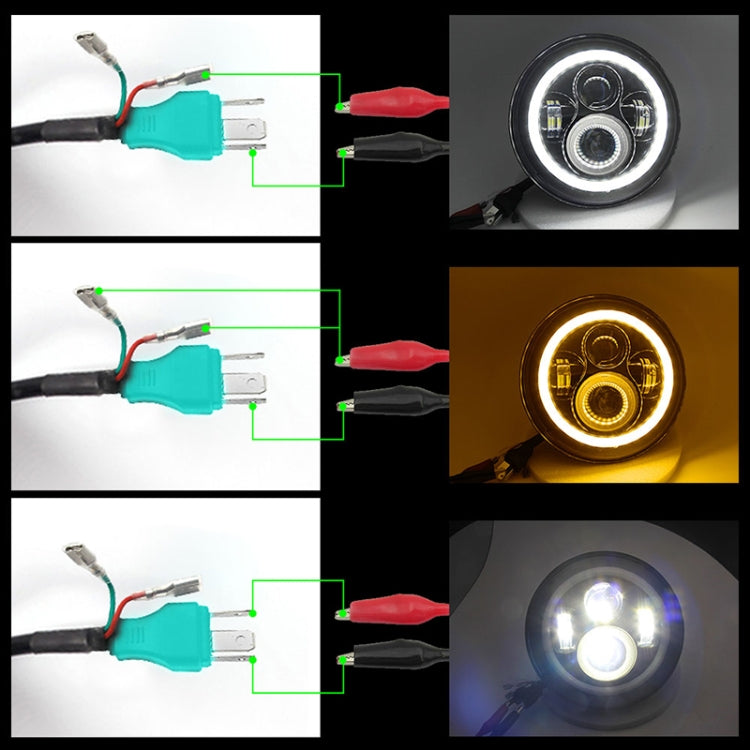 2 PCS 7 inch IP68 Water-resistant 6500K 75W LED Headlight Hi/Lo Beam Driving Lamp for Jeep Wrangler JK TJ LJ