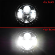 2 PCS 7 inch IP68 Water-resistant 6500K 75W LED Headlight Hi/Lo Beam Driving Lamp for Jeep Wrangler JK TJ LJ
