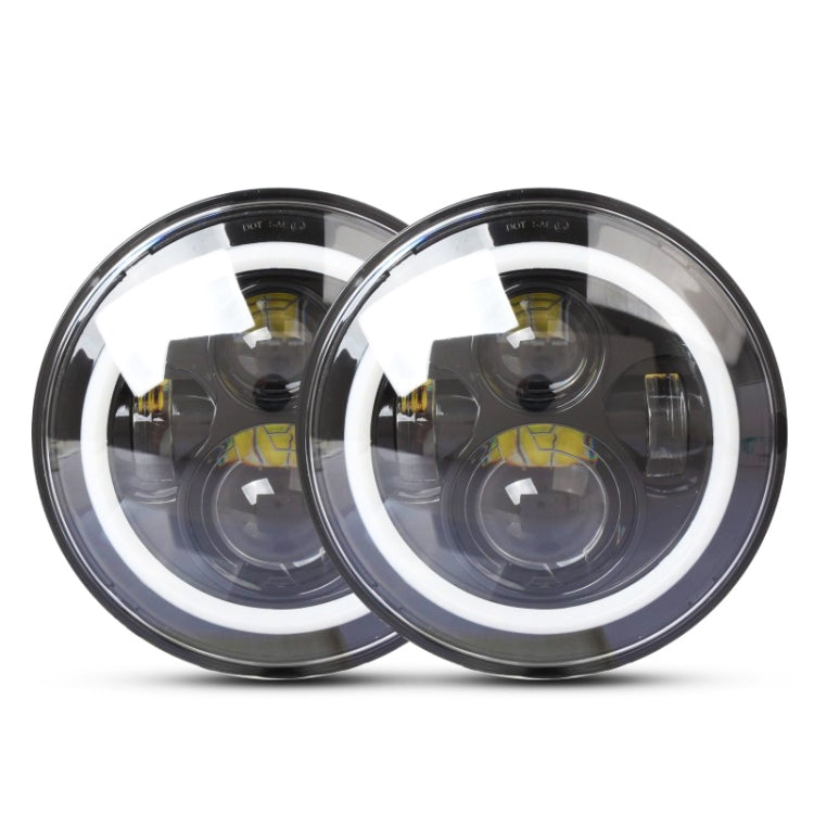 2 PCS 7 inch IP68 Water-resistant 6500K 75W LED Headlight Hi/Lo Beam Driving Lamp for Jeep Wrangler JK TJ LJ