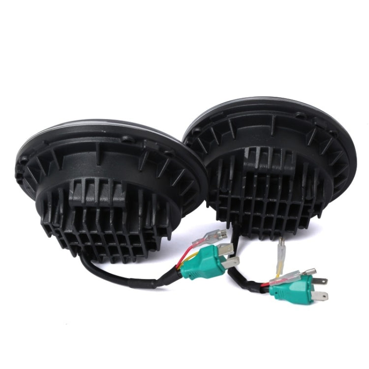 2 PCS 7 inch IP68 Water-resistant 6500K 75W LED Headlight Hi/Lo Beam Driving Lamp for Jeep Wrangler JK TJ LJ
