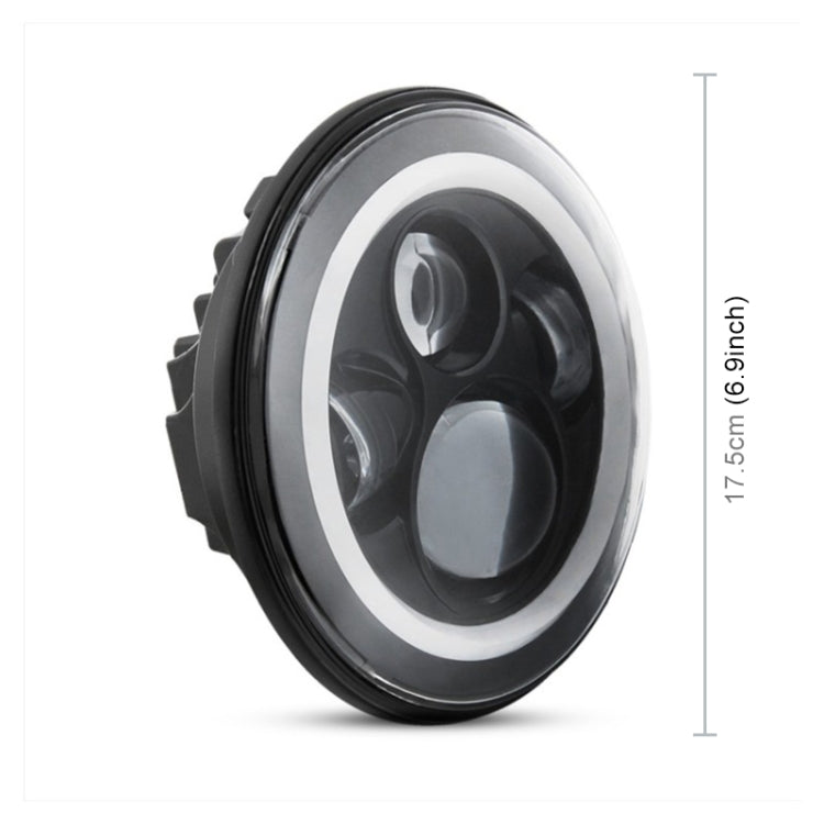 2 PCS 7 inch IP68 Water-resistant 6500K 75W LED Headlight Hi/Lo Beam Driving Lamp for Jeep Wrangler JK TJ LJ