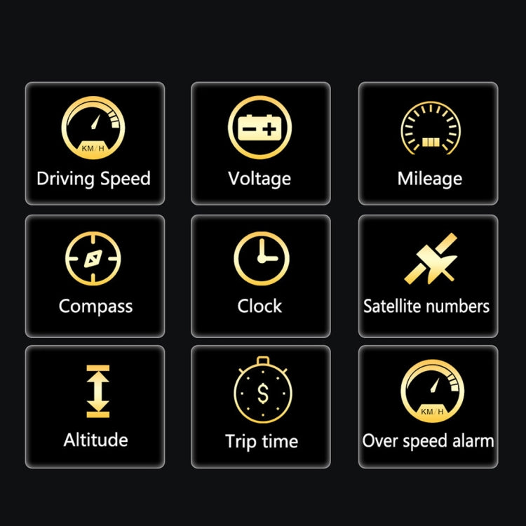 T900 Car GPS HUD Virtual HD Reflection Board Head-up Display, Speed & Driving Distance / Time Display, Over Speed & Voltage & Low Voltage Alarm, Fatigue Driving - Head Up Display System by PMC TechLife | Online Shopping South Africa | PMC TechLife | Buy Now Pay Later Mobicred