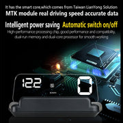 T900 Car GPS HUD Virtual HD Reflection Board Head-up Display, Speed & Driving Distance / Time Display, Over Speed & Voltage & Low Voltage Alarm, Fatigue Driving(White)