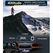 T900 Car GPS HUD Virtual HD Reflection Board Head-up Display, Speed & Driving Distance / Time Display, Over Speed & Voltage & Low Voltage Alarm, Fatigue Driving(White)