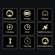 T900 Car GPS HUD Virtual HD Reflection Board Head-up Display, Speed & Driving Distance / Time Display, Over Speed & Voltage & Low Voltage Alarm, Fatigue Driving(White)