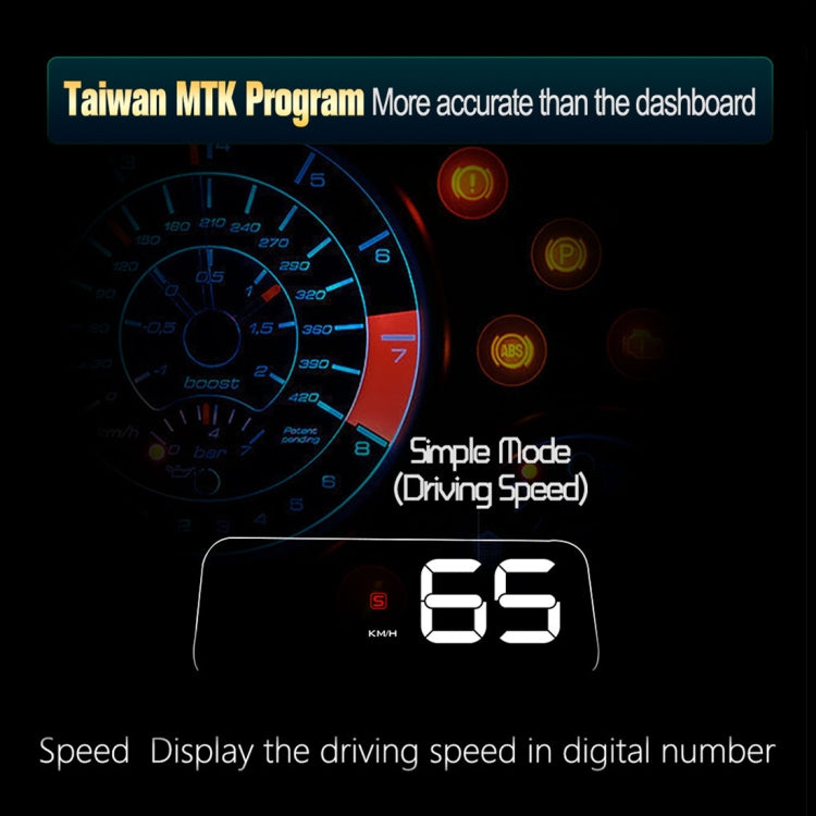 T900 Car GPS HUD Virtual HD Reflection Board Head-up Display, Speed & Driving Distance / Time Display, Over Speed & Voltage & Low Voltage Alarm, Fatigue Driving(Green) - Head Up Display System by PMC TechLife | Online Shopping South Africa | PMC TechLife | Buy Now Pay Later Mobicred