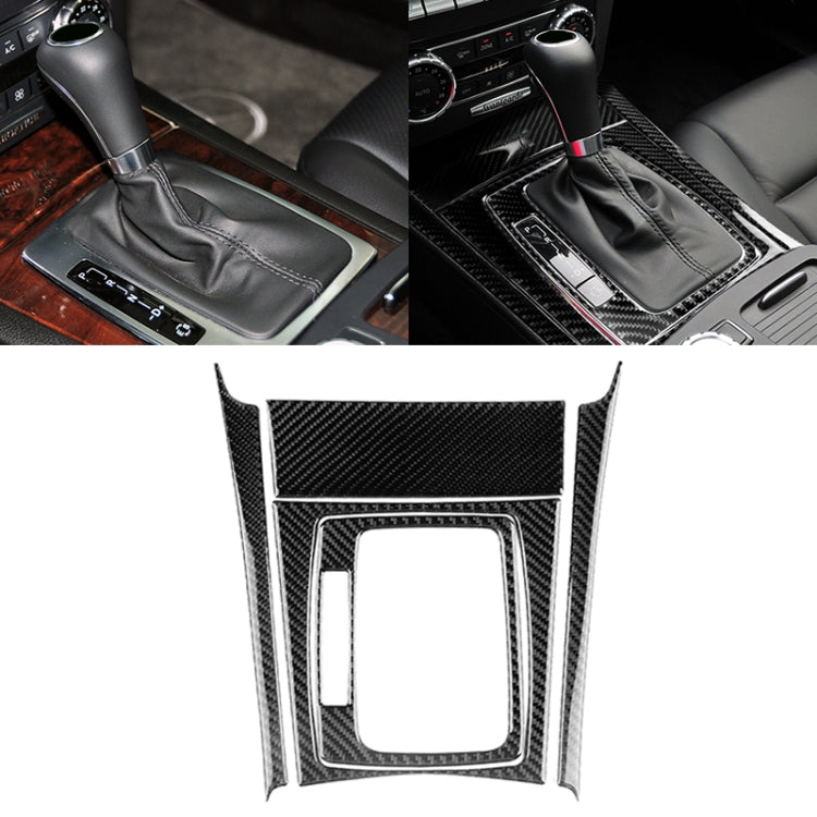 5 PCS Car Carbon Fiber Left Drive Gear Position Panel Decorative Sticker for Mercedes-Benz W204 2007-2013 - Car Interior Mouldings by PMC TechLife | Online Shopping South Africa | PMC TechLife | Buy Now Pay Later Mobicred