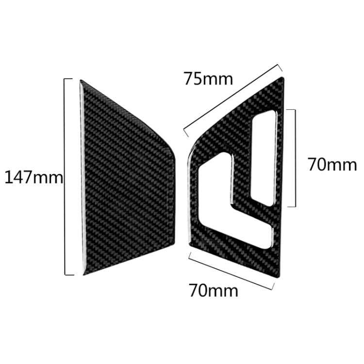 2 PCS Car Carbon Fiber Right Drive Seat Adjustment Panel Decorative Sticker for Mercedes-Benz W204 2007-2013 - Car Interior Mouldings by PMC Jewellery | Online Shopping South Africa | PMC Jewellery | Buy Now Pay Later Mobicred