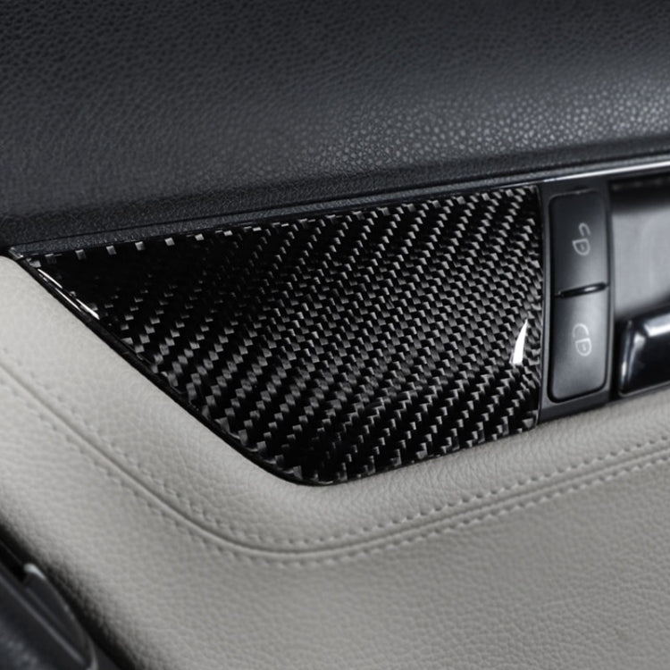 2 PCS Car Carbon Fiber Right Drive Seat Adjustment Panel Decorative Sticker for Mercedes-Benz W204 2007-2013 - Car Interior Mouldings by PMC Jewellery | Online Shopping South Africa | PMC Jewellery | Buy Now Pay Later Mobicred