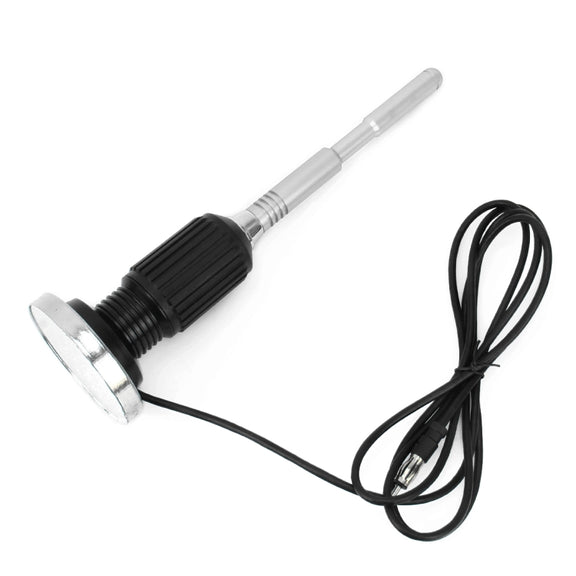PS-5506 Universal Car Magnetic Roof Mount Base Radio AM/FM Aerial Amplified Antenna(Silver)