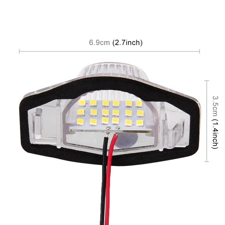 2 PCS DC 12V 2W 120LM 6000K LED License Plate Light 18-SMD 3528 Bulbs Lamps for Honda JAZZ(FIT) 02-17, Odyssay 08-17, Stream 01-05, CR-V 07-17 - free shipping - PMC TechLife - Order now!