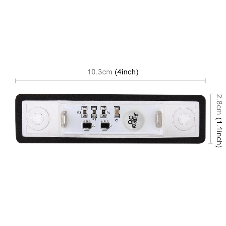 2 PCS DC 12V 2W 120LM 6000K LED License Plate Light 18-SMD Bulbs Lamps for Astra F 91-98, G Estate(F69) 98-05, Opel Corsa B 93-00, Omega A 86-94 - License Plate Lights by PMC TechLife | Online Shopping South Africa | PMC TechLife