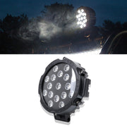 2 PCS 51W 3500LM 6500K White Light  17 LED Water-resistant Car Boat Marine Work Lights Spotlight LED Bulbs, 30 Degrees Adjustable, DC 10-30V(Black)