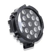 2 PCS 51W 3500LM 6500K White Light  17 LED Water-resistant Car Boat Marine Work Lights Spotlight LED Bulbs, 30 Degrees Adjustable, DC 10-30V(Black)