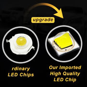 2 PCS 51W 3500LM 6500K White Light  17 LED Water-resistant Car Boat Marine Work Lights Spotlight LED Bulbs, 30 Degrees Adjustable, DC 10-30V(Black)