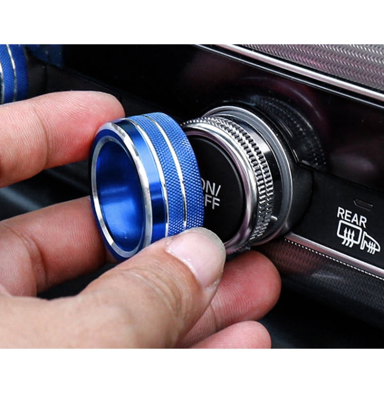 3 PCS Car Aluminum Alloy Air Conditioner Knob Case for Honda Tenth Generation Accord(Blue) - Decoration Rings by PMC Jewellery | Online Shopping South Africa | PMC Jewellery | Buy Now Pay Later Mobicred