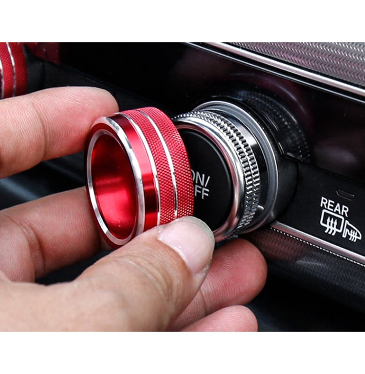 3 PCS Car Aluminum Alloy Air Conditioner Knob Case for Honda Tenth Generation Accord(Red) - Decoration Rings by PMC Jewellery | Online Shopping South Africa | PMC Jewellery | Buy Now Pay Later Mobicred