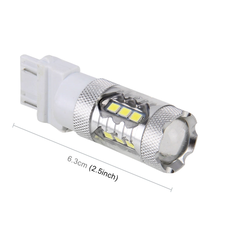 2 PCS T20 / 7440 5W 250LM 6000K Car Auto Turn Light Reversing Lights 16LEDs SMD-2835 Lamps, DC 12V(White Light) - free shipping - PMC TechLife - Order now!