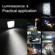 6.7W White Light Square-Shaped Water-resistant Car Boat Marine Work Lights Spotlight LED Bulbs, DC 9-30V