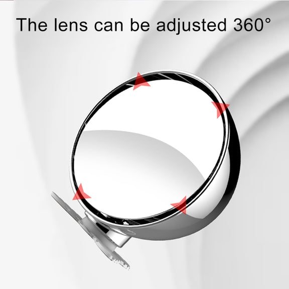 3R-044 Auxiliary Rear View Mirror Car Adjustable Blind Spot Mirror Wide Angle Auxiliary Rear View Side Mirror(Silver)